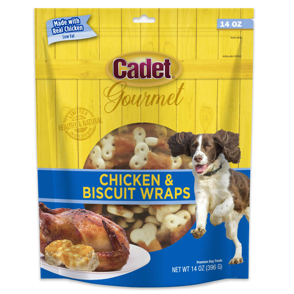 Front view of Ims Chicken With Biscuit Wraps 14oz in packaging