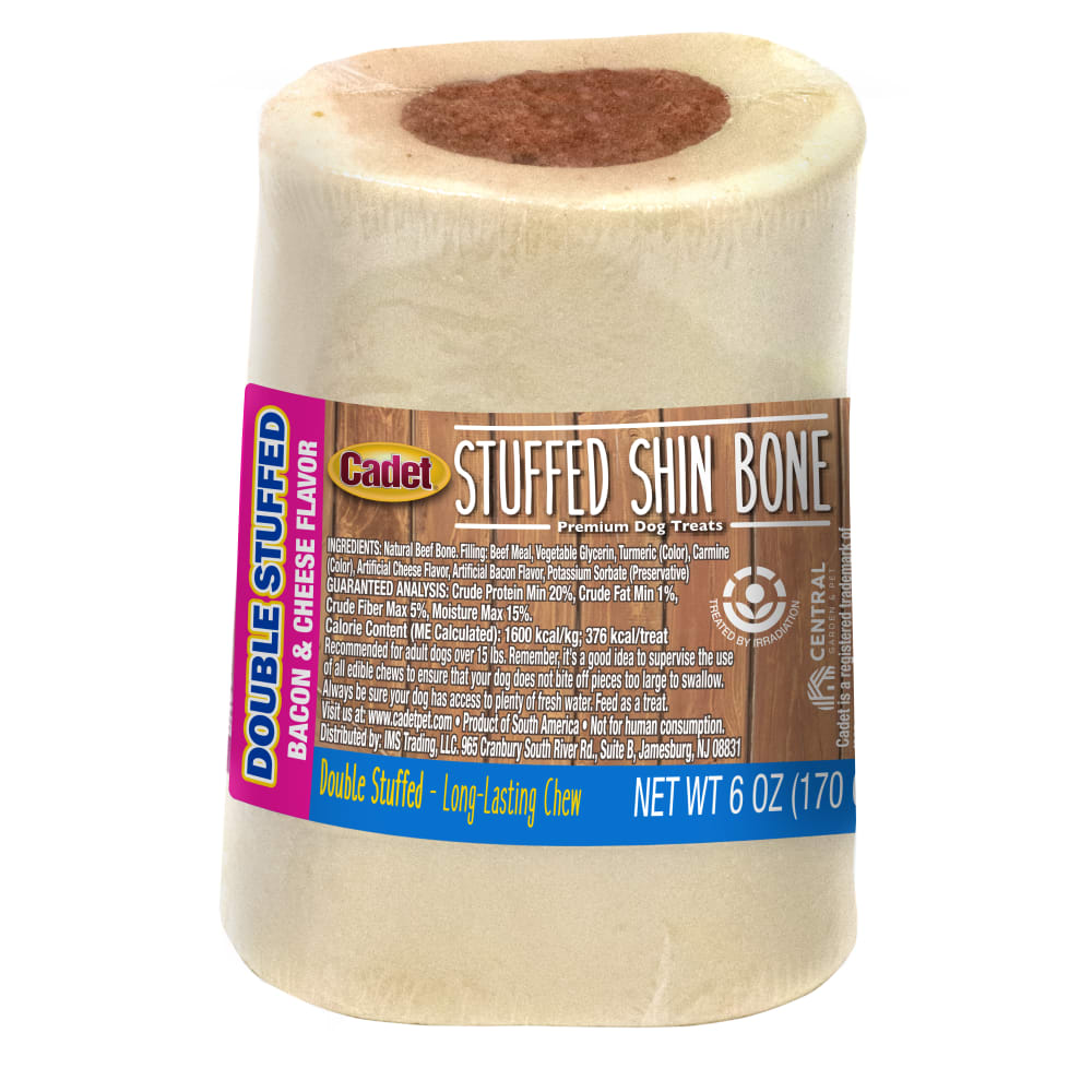 Front view of Cadet Natural Double Stuffed Shin Bone Sm in packaging